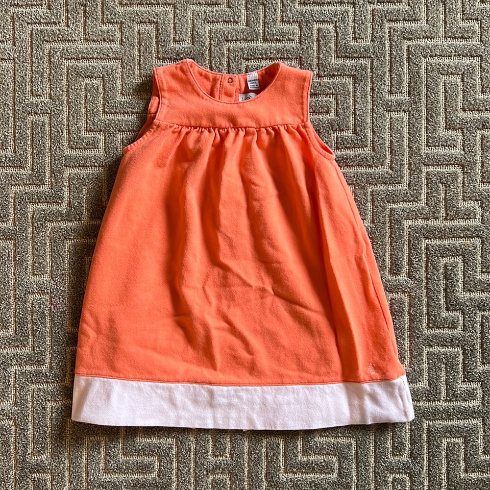 Petit Bateau Coral and Pink Dress